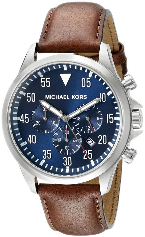 michael kors uhr blau|michael kors men's blue.